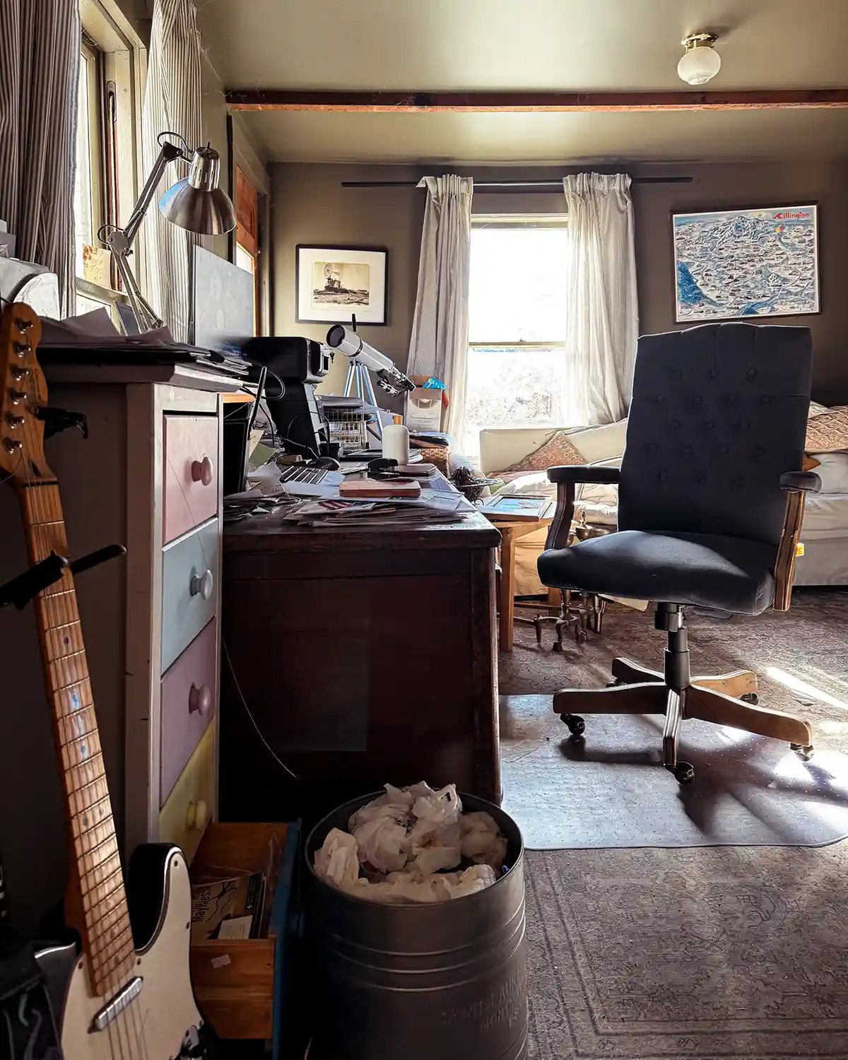 Cluttered Home Office: Organize Supplies for Better Focus